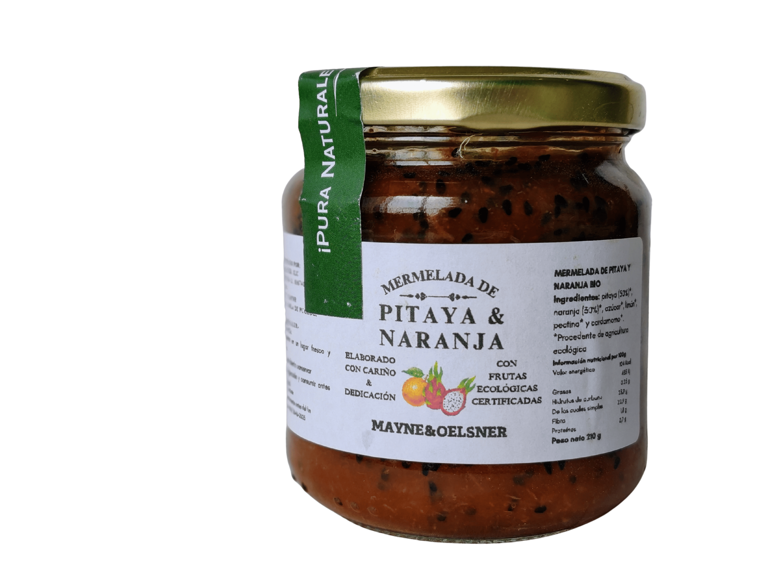 Red pitaya and oranges jam