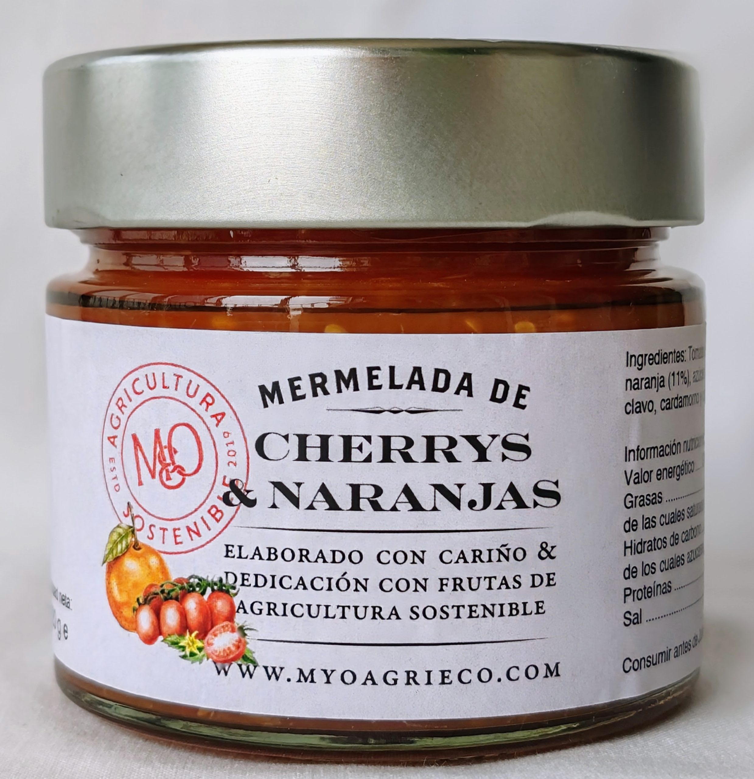 Cherry tomatoes and oranges jam